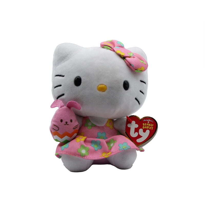 Ty Beanie Baby: Hello Kitty the Cat - Pink Easter Egg