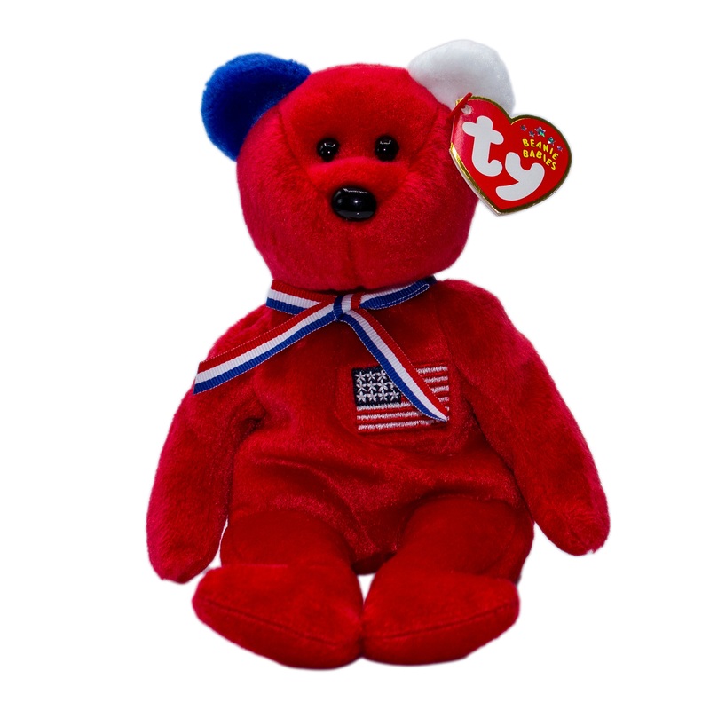 Ty Beanie Baby: America the Bear- Red
