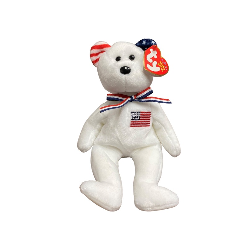 Ty Beanie Baby: America the White Bear - Reversed Ears