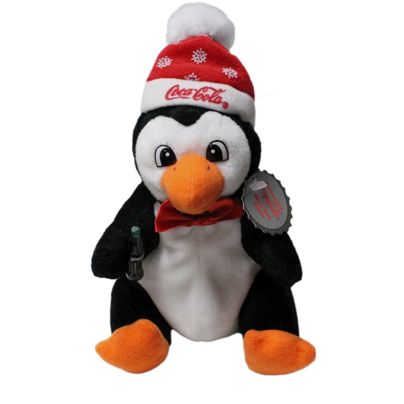 Coke Plush: Penguin in Snowflake Cap