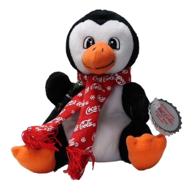 Coke Plush: Penguin in Snowflake Scarf