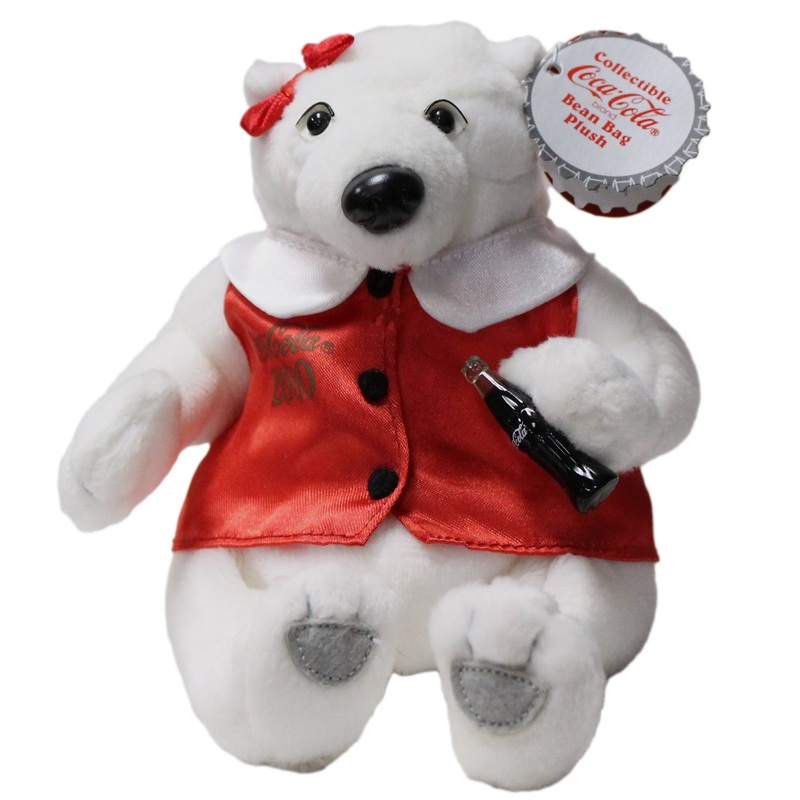 Coke Plush: Polar Bear in a 2000 Vest