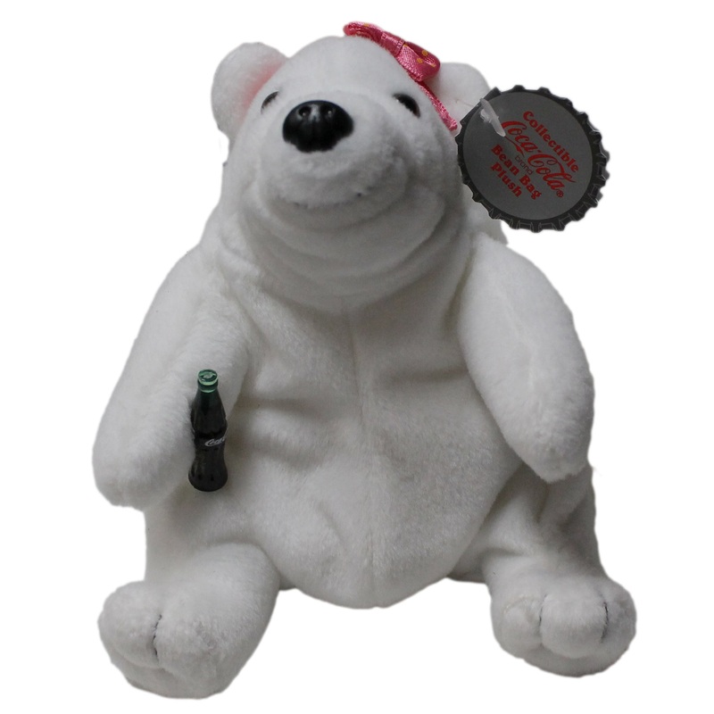 Coke Plush: Polar Bear in Pink Bow