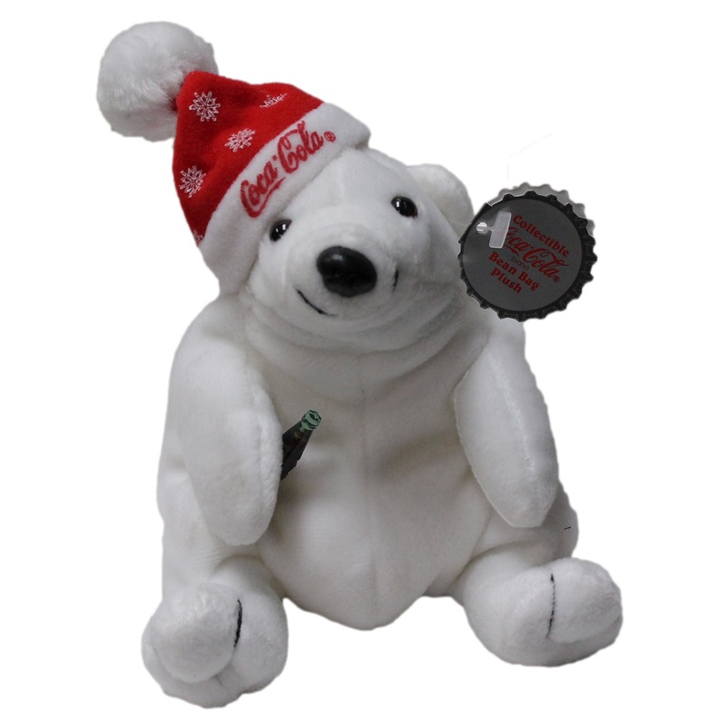 Coke Plush: Polar Bear in Snowflake Cap