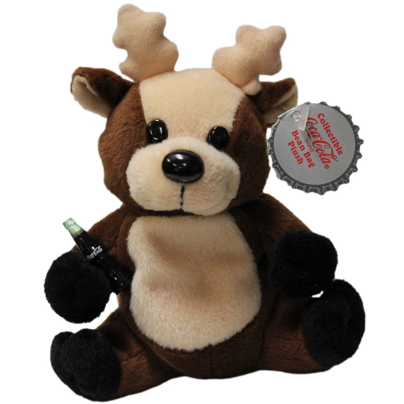 Coke Plush: Reindeer with Coca-Cola Bottle