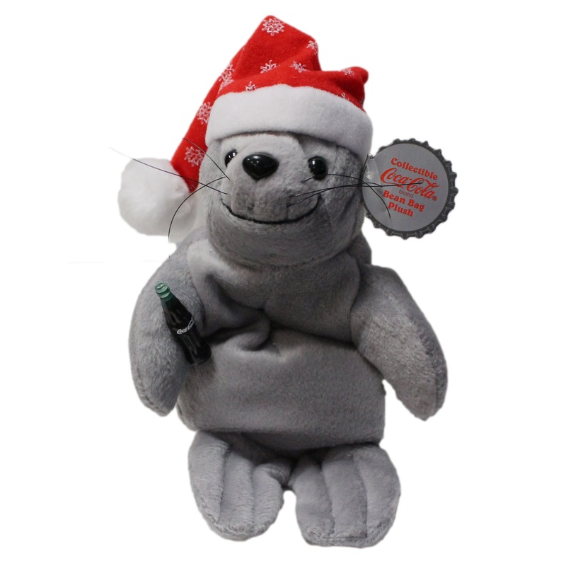 Coke Plush: Seal in Snowflake Cap