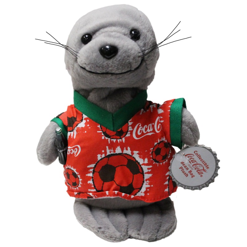 Coke Plush: Seal in Soccer Shirt