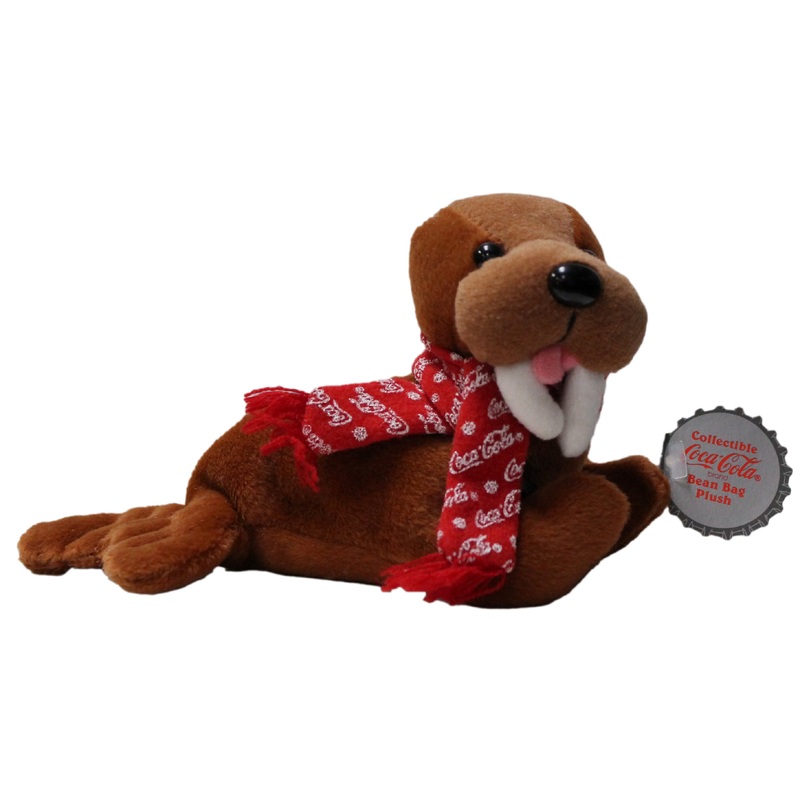 Coke Plush: Walrus in Snowflake Scarf