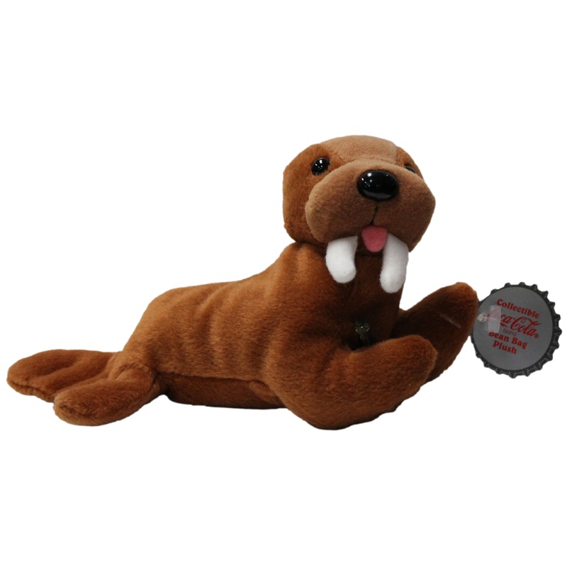 Coke Plush: Walrus with Coca-Cola Bottle
