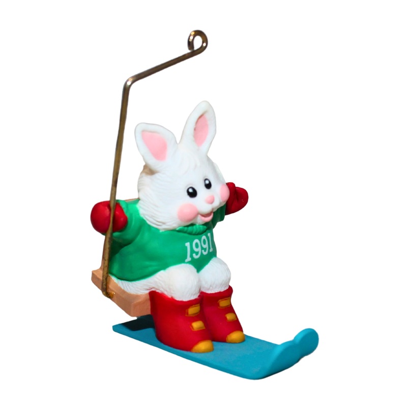 Hallmark Ornament: 1991 Ski Lift Bunny  | QX5447