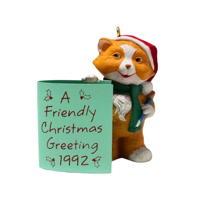Hallmark Ornament: 1992 Friendly Greetings  | QX5041