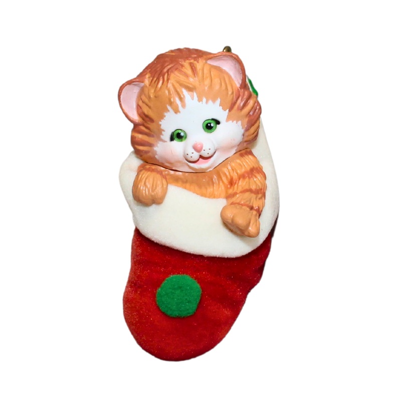 Hallmark Ornament: 1989 Stocking Kitten  | QX4565