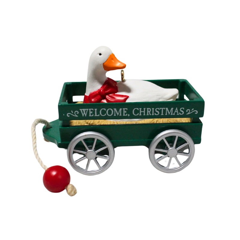 Hallmark Ornament: 1990 Goose Cart  | QX5236