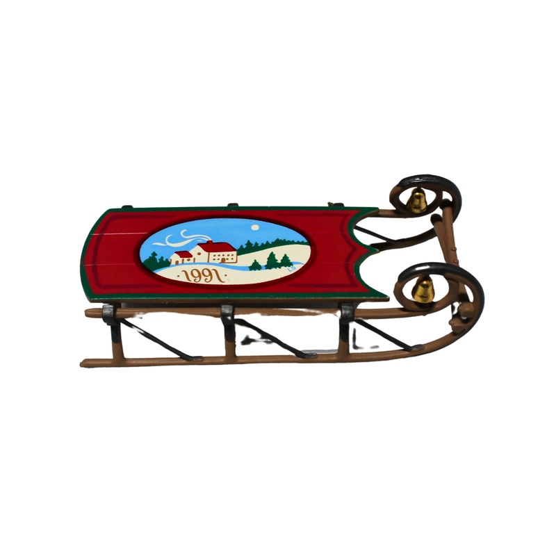 Hallmark Ornament: 1991 Old Fashioned Sled | QX4317