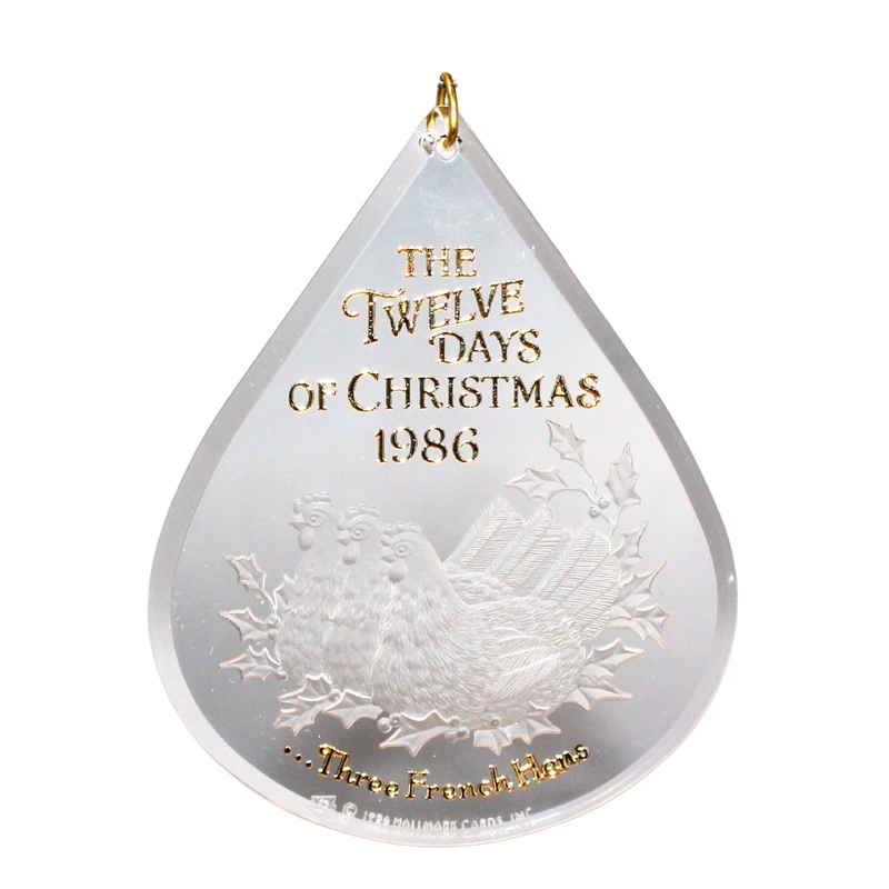 Hallmark Ornament: 1986 Three French Hens  | QX3786