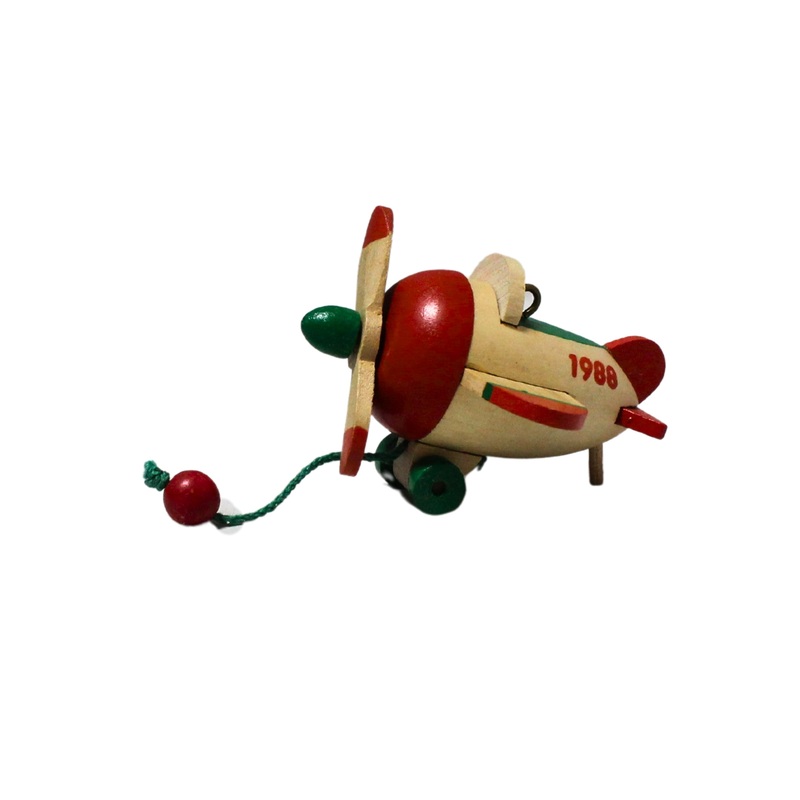 Hallmark Ornament: 1988 Wooden Airplane | QX4041