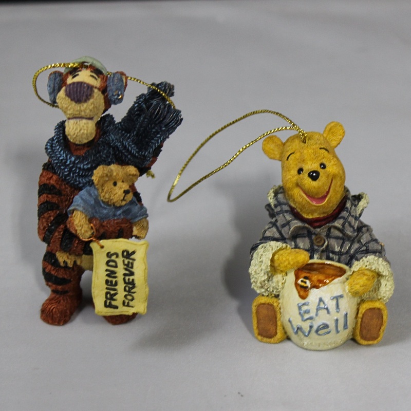 Boyds Collection Pooh Bears Winter Holiday, Pooh & Tigger Ornaments