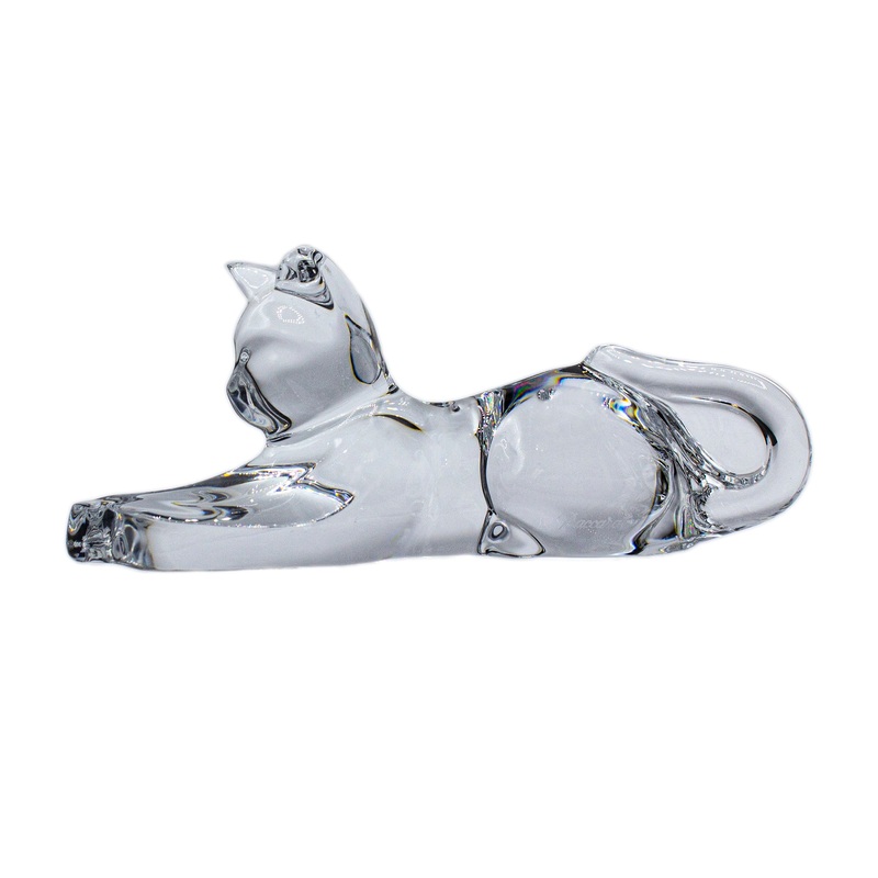 Baccarat Figurine: 878 Reclining Cat