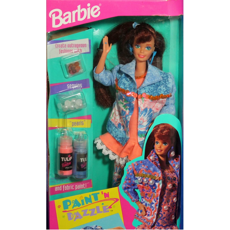1993 Paint 'n Dazzle Redhead Barbie (10057)