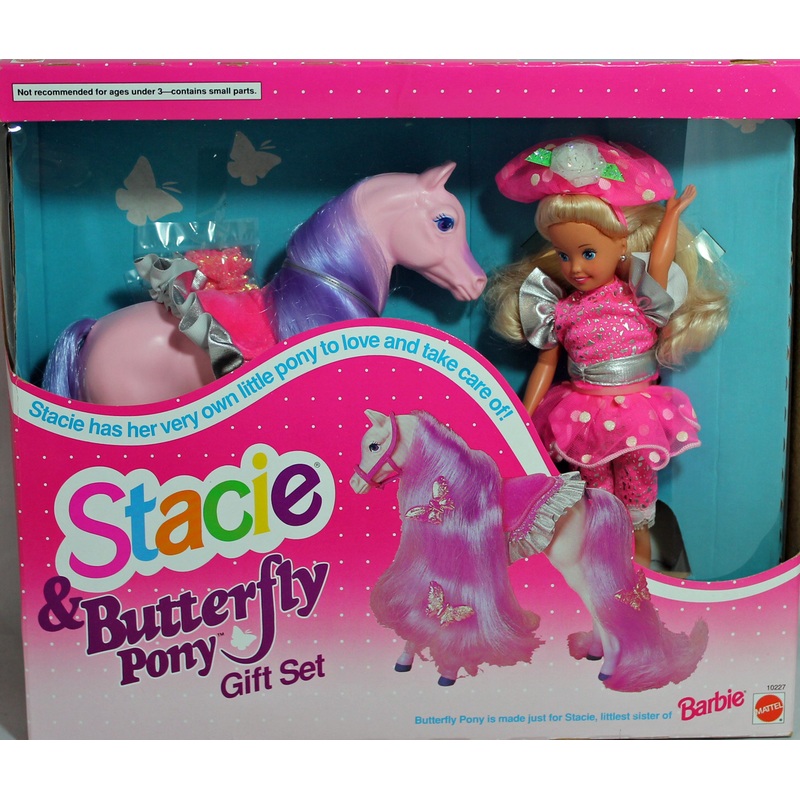 1993 Stacie & Butterfly Pony Gift Set Barbie (10227)