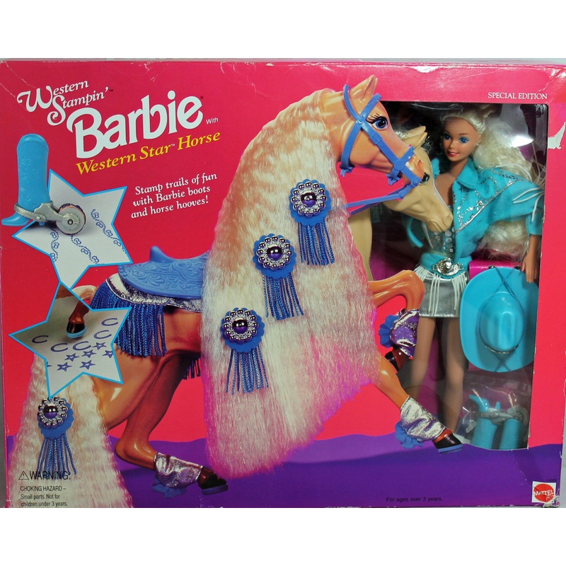 1993 Western Stampin' Barbie & Western Star Horse (11020)