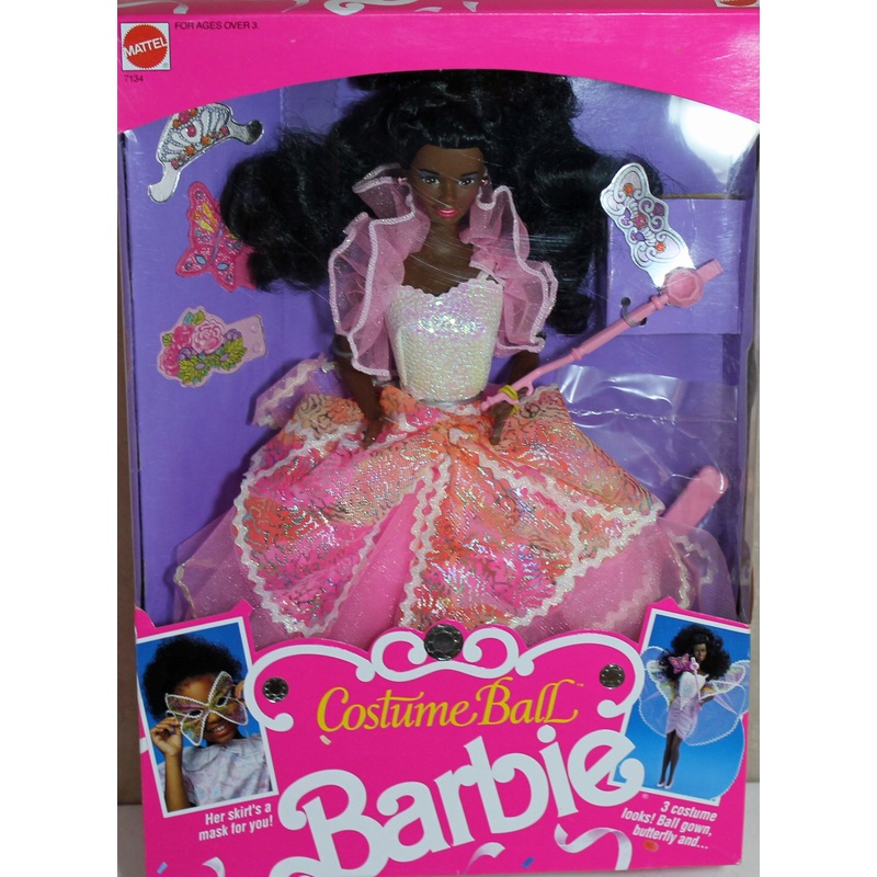 1990 Costume Ball Barbie (7134) - African American