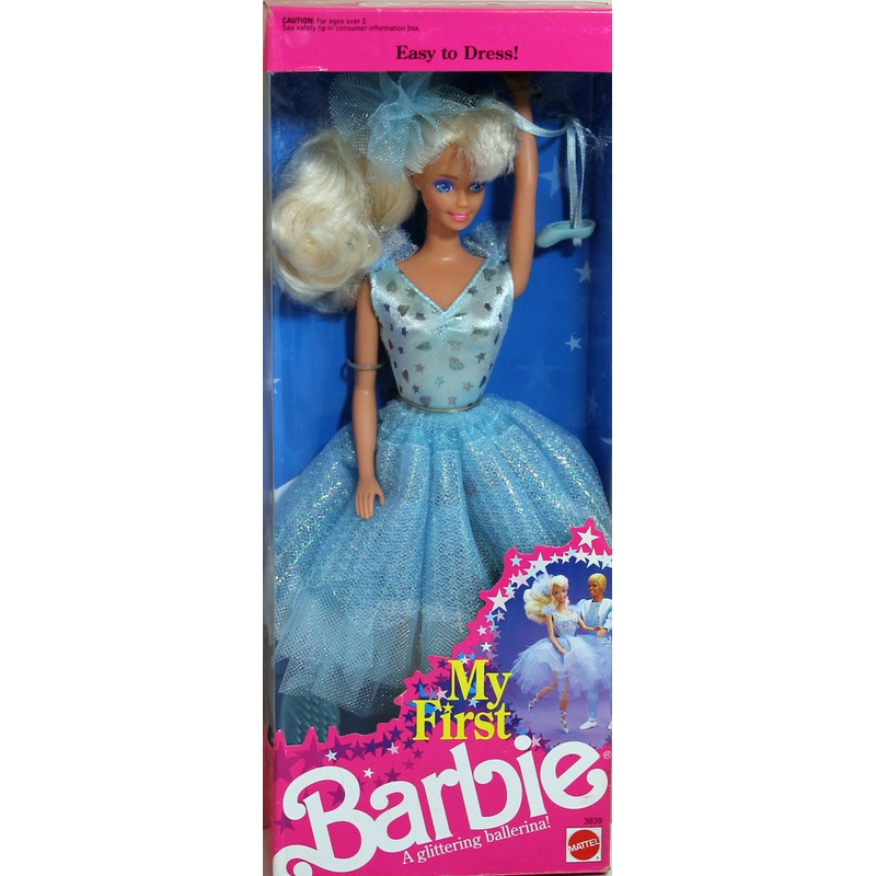 1991 My First Barbie Blonde Glittering Ballerina Barbie (3839)