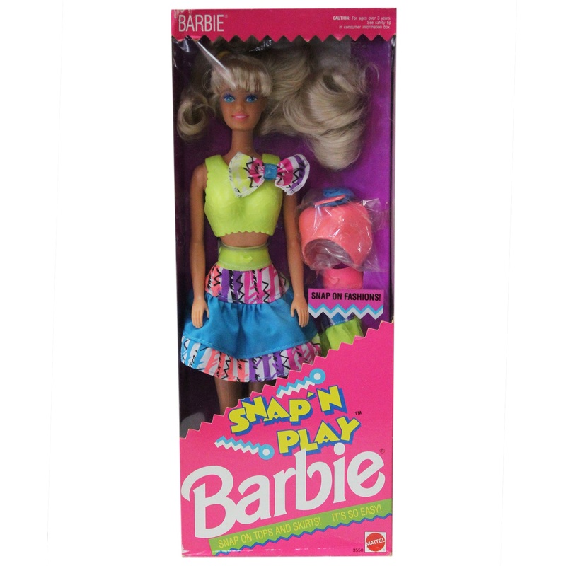 1991 Snap 'n Play Blonde Barbie (3550)