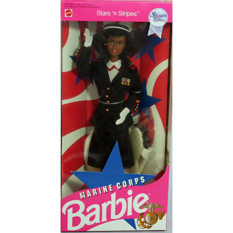 1991  Stars 'n Stripes Marine Corps Barbie (7594) - African American