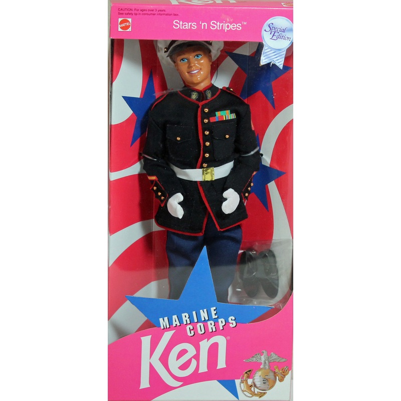 1991 Stars 'n Stripes Marine Corps Ken Barbie (7574)