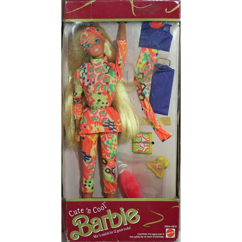 1989 Cute 'n Cool Barbie (2954)
