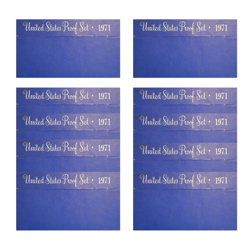 1971 Proof set 10 Pack (Clad) - (OGP) 50 coins