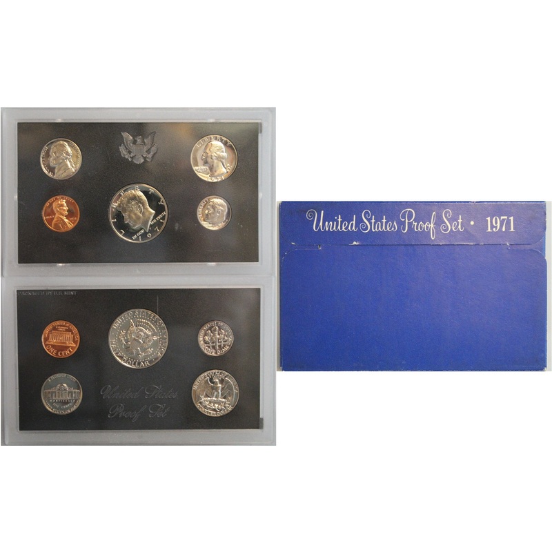 1971 Proof Set CN-Clad (OGP) 5 coins