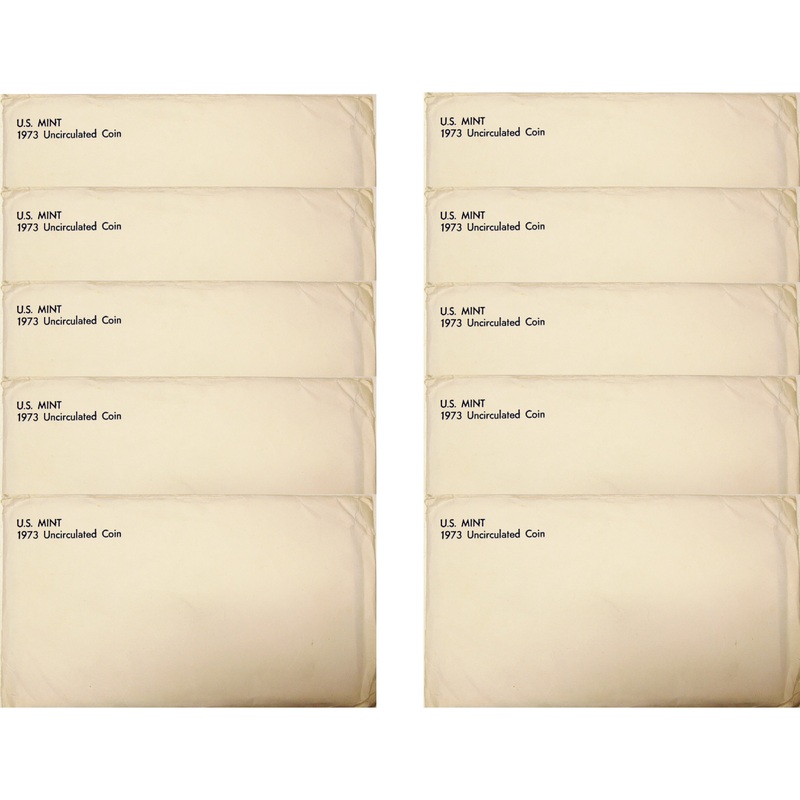 1973 PD US Mint set 10 Pack (OGP) 130 coins