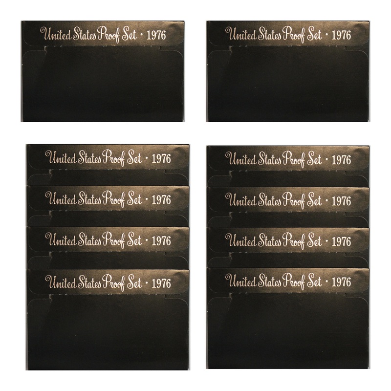 1976 Proof set 10 Pack CN-Clad Eisenhower Ike Dollar Kennedy- (OGP) 60 coins