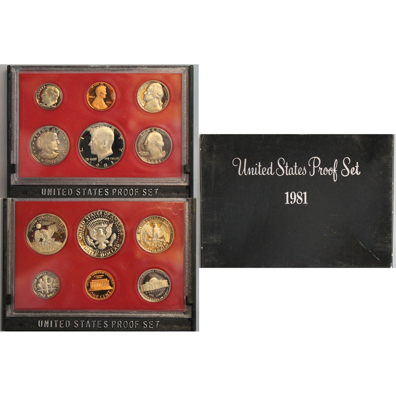 1981 Proof Set CN-Clad Type 1 (OGP) 6 coins