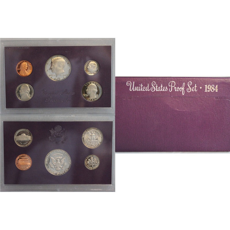 1984 Proof Set CN-Clad (OGP) 5 coins