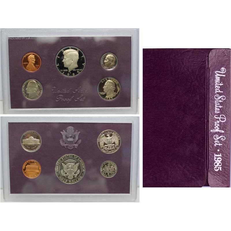 1985 Proof Set CN-Clad (OGP) 5 coins