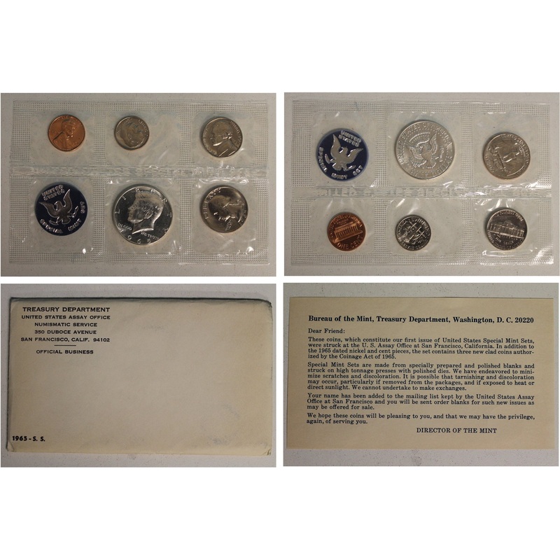 1965 S US Mint set (OGP) 5 coins
