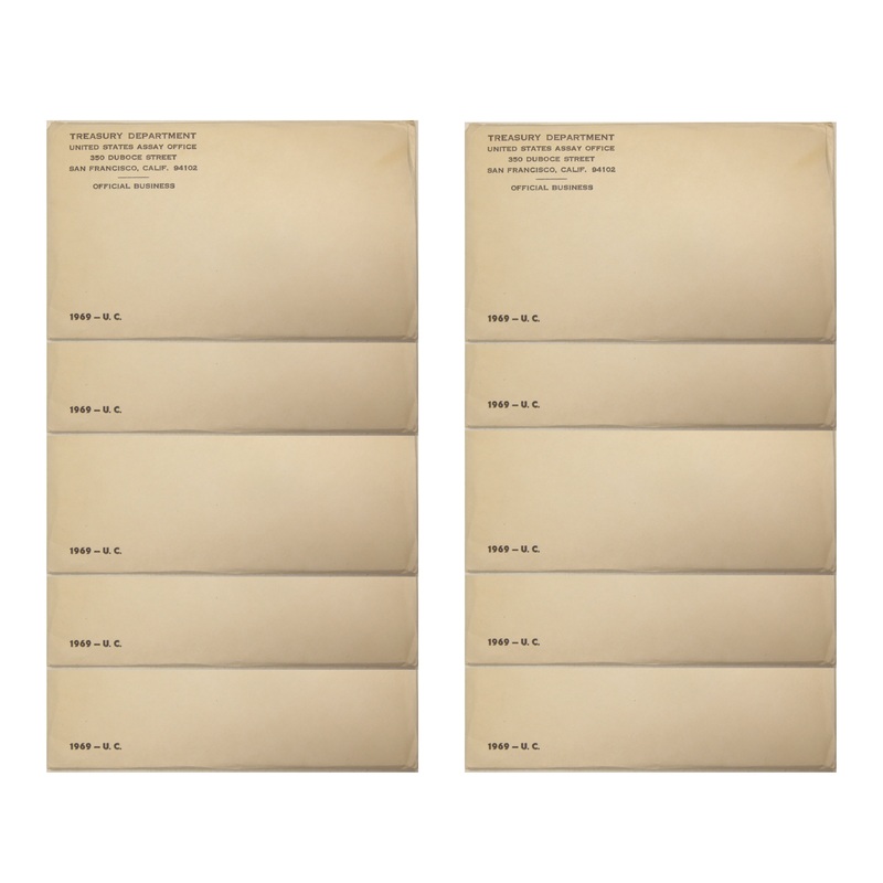 1969 PD US Mint set 10 Pack (OGP) 100 coins