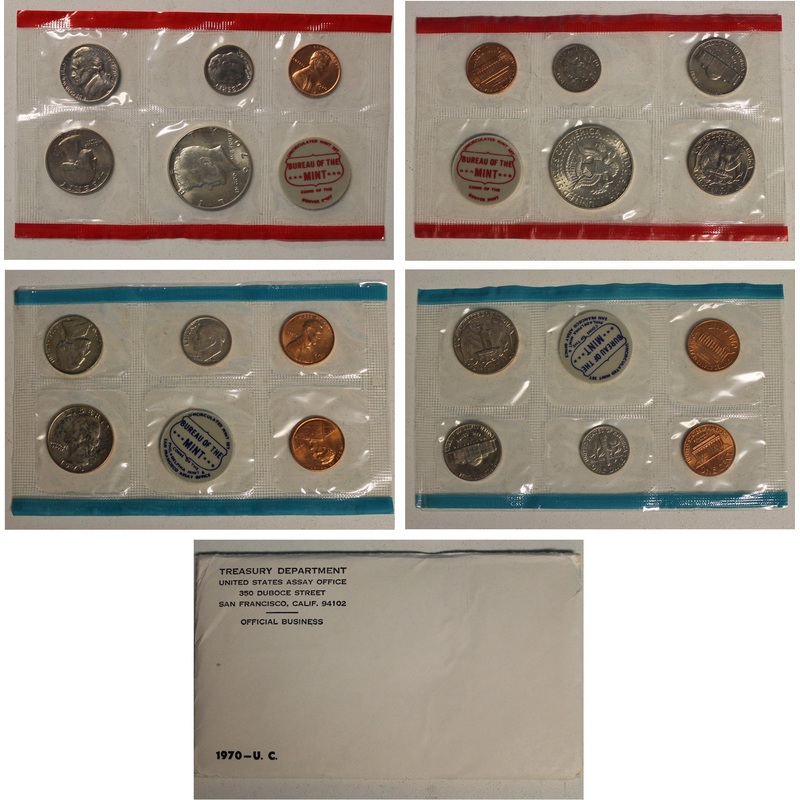 1970 PD US Mint set (OGP) 10 coins - Large Date