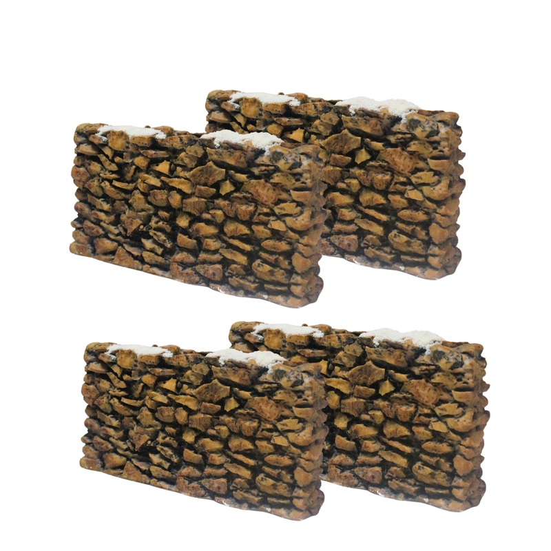 Department 56: 52825 Village Tall Stone Walls  - Set of 4