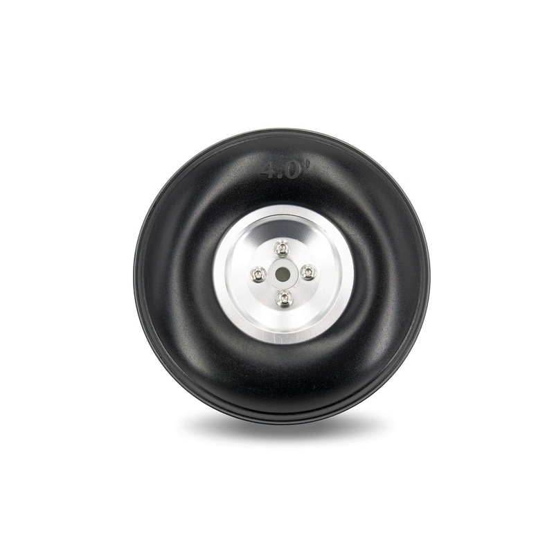 BenchCraft 102mm (4") x 35mm Treaded Polyurethane Wheel w/ Aluminum Hub for 5mm Axle