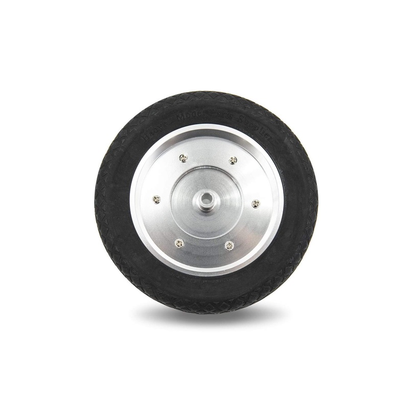 BenchCraft 127mm (5") x 43mm Solid Rubber Wheel w/ Aluminum Hub for 6mm Axle