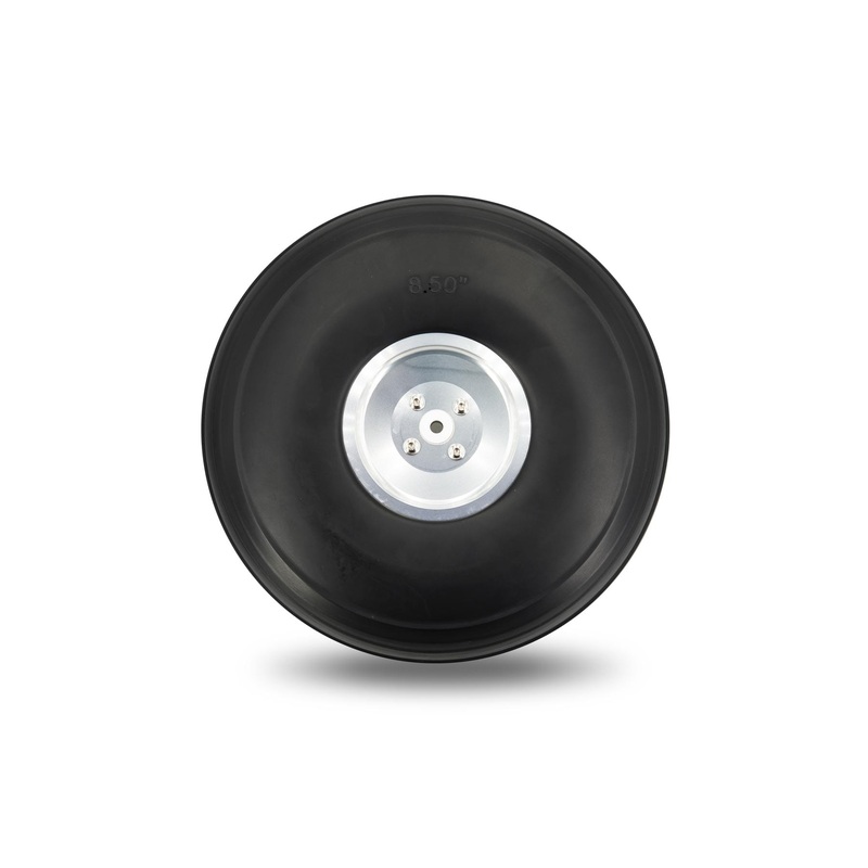 BenchCraft 216mm (8.5") x 65mm Treaded Polyurethane Wheel w/ Aluminum Hub for 6mm Axle