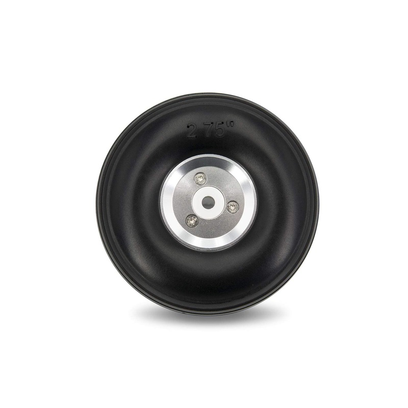 BenchCraft 70mm (2.75") x 25mm Treaded Polyurethane Wheel w/ Aluminum Hub for 4mm Axle
