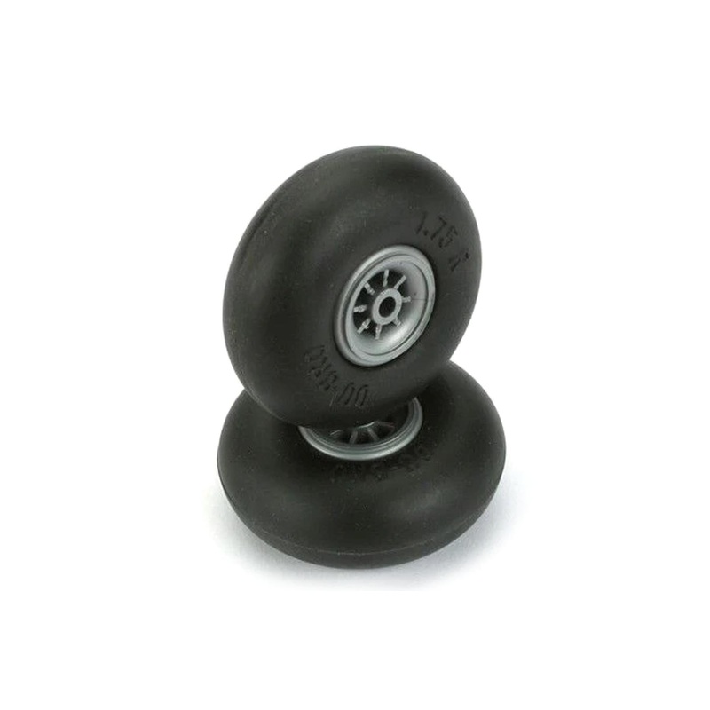 Du-Bro 69.8mm (2.75") x 23mm Low Bounce Smooth PVC Wheels for 4mm Axle (2 Pack)