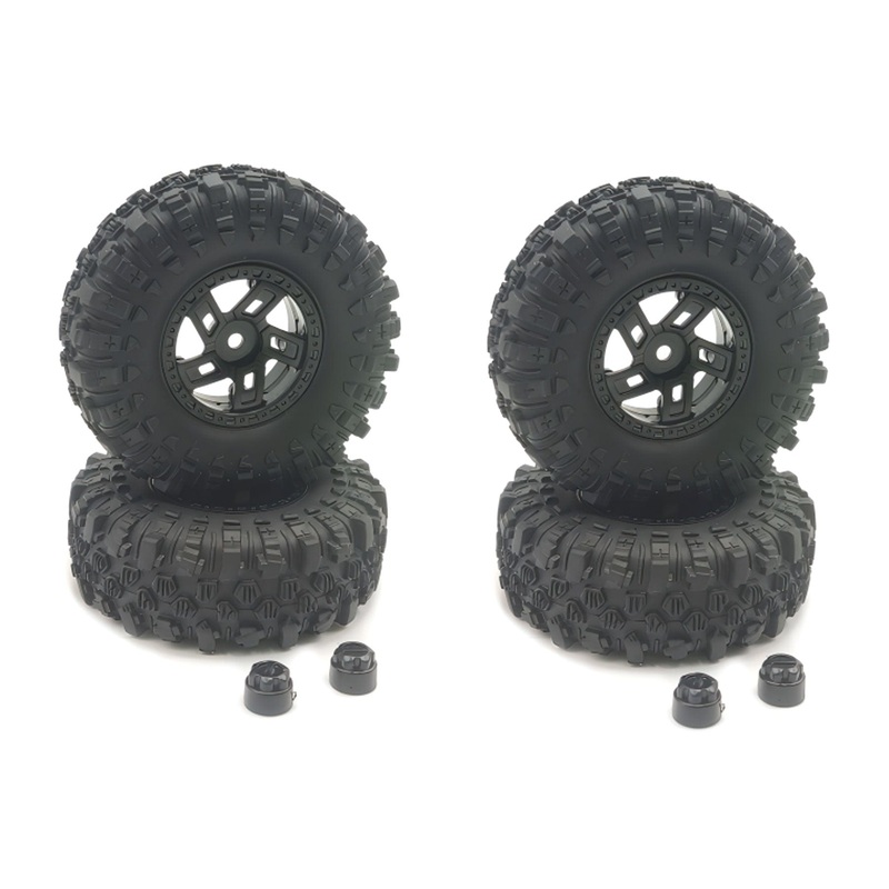 Hobby Plus 1/18 Scale 1.2" Mudder XL Tire/Wheel Set (4)