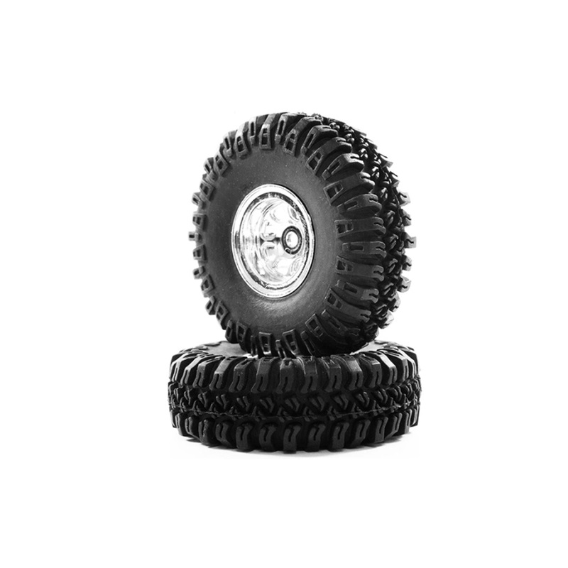 Hobby Plus Grabber M/T Chrome Wheel/Tire Set