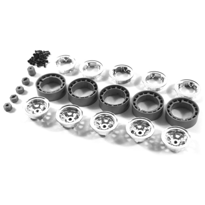 Hobby Plus Internal Bead Lock Wheel 5 pc. Set - Chrome